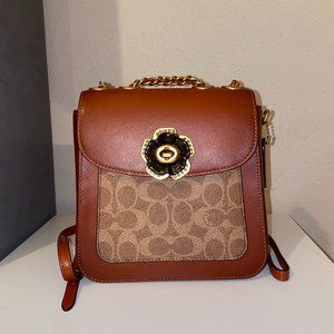 Coach Parker Convertible backpack 16" with tea rose